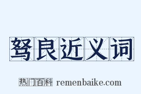 驽良近义词是什么意思的图片